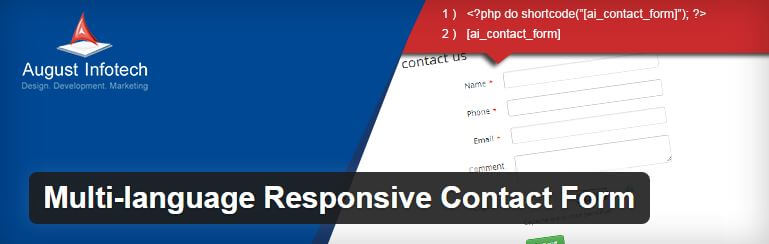 Multi-language Responsive Contact Form