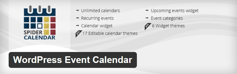 Calendario eventi WordPress- WordPress Event Calendar