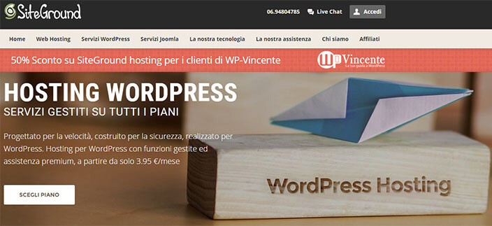 Miglior hosting-SiteGround