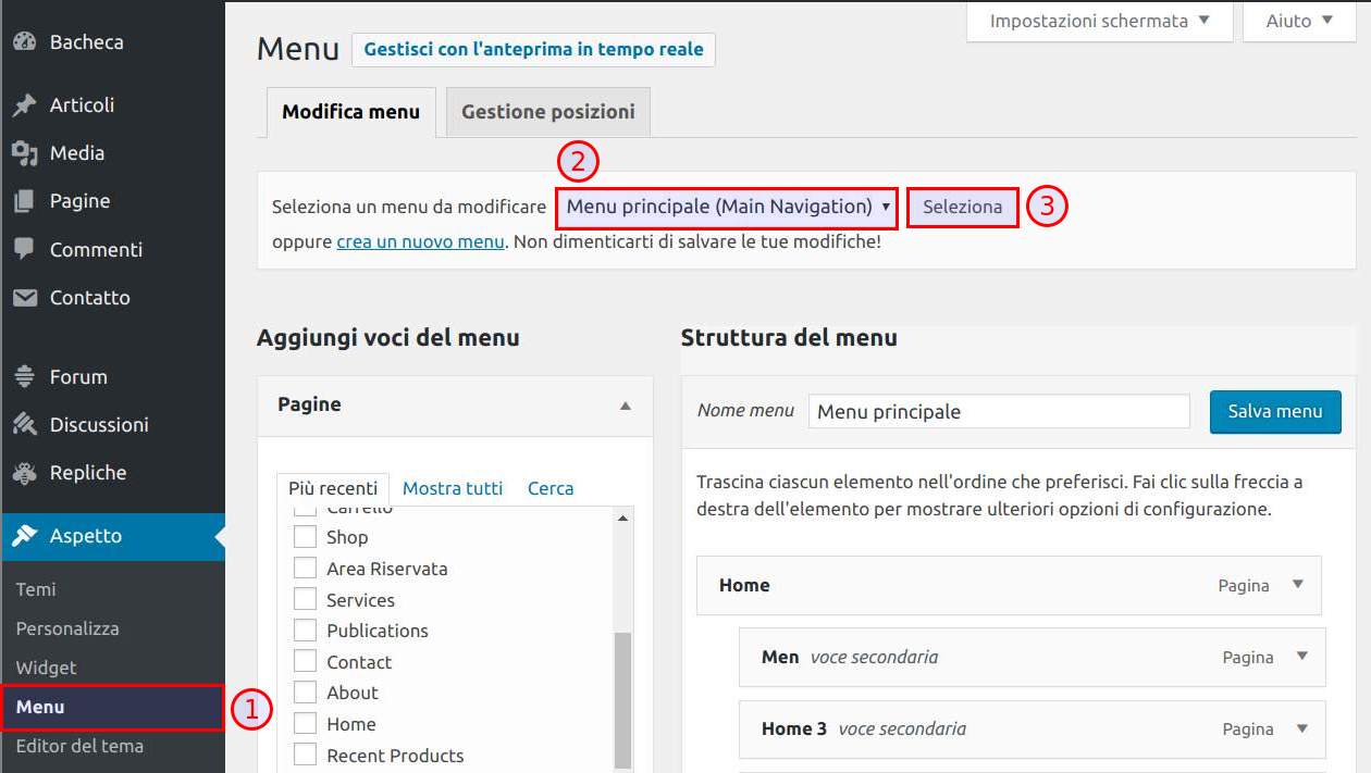 Come accedere al forum WordPress - Step1