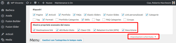 Come creare un menu in WordPress-Step2