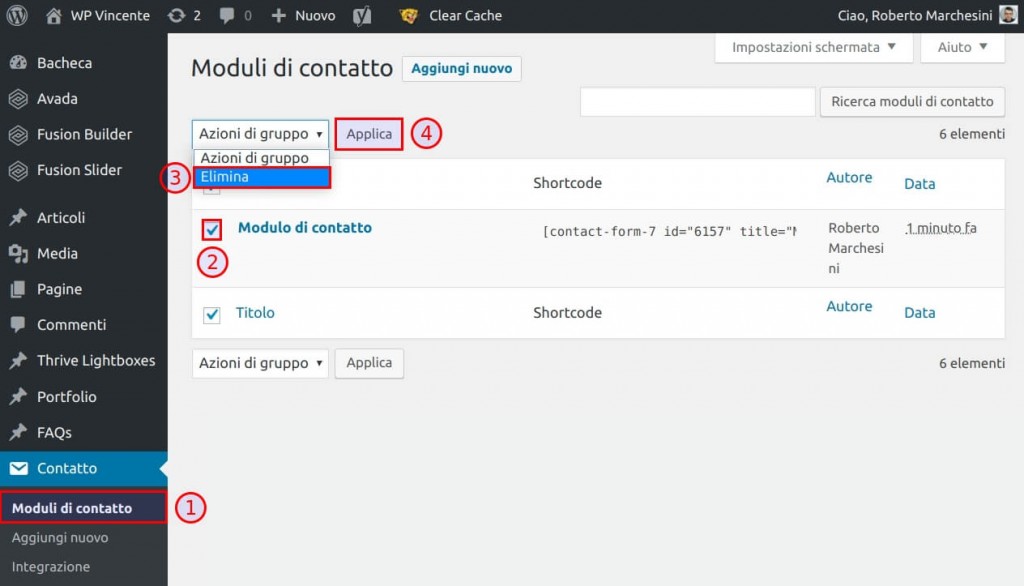 Come installare Contact Form 7 - Step2