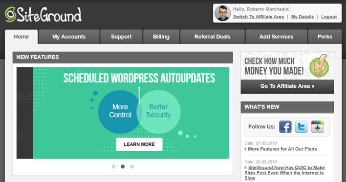Come installare WordPress su SiteGround-Step2