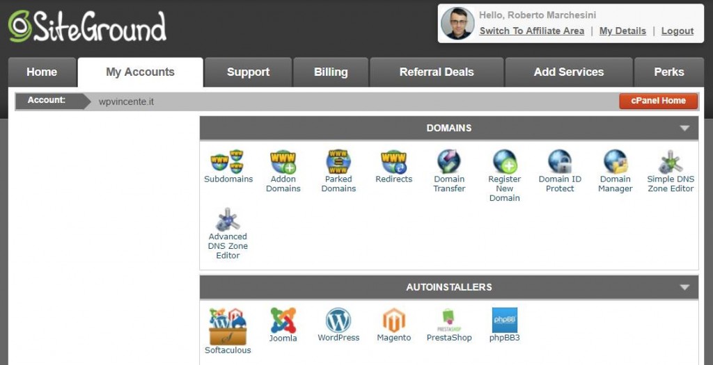 Come fare backup manuale WordPress-Step1