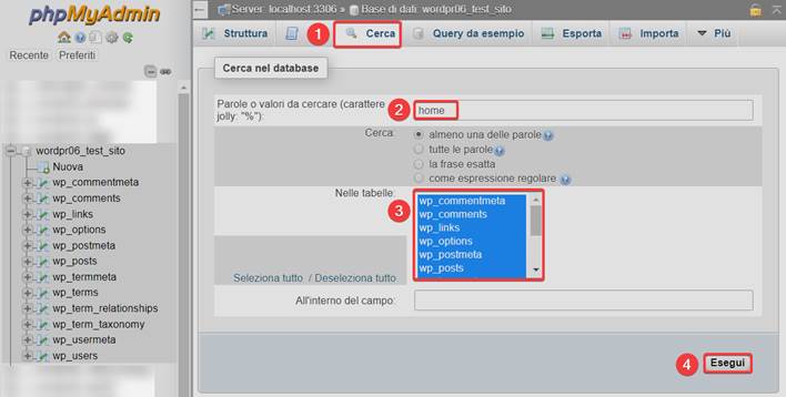 Come trasferire WordPress da locale a remoto Step14