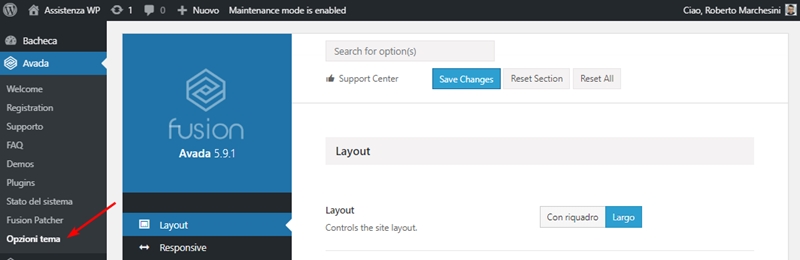 Come cambiare dimensione carattere WordPress-Step1
