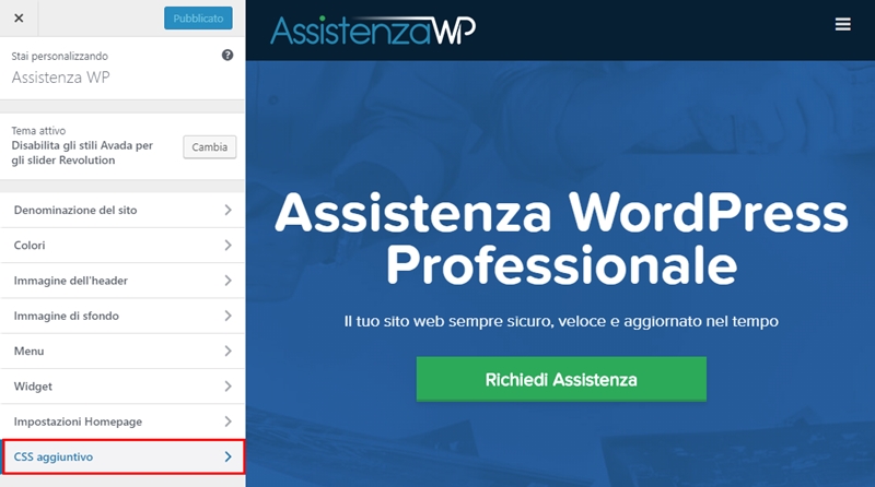 Come cambiare dimensione carattere WordPress-Step5
