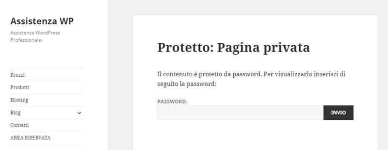 Come creare pagina privata WordPress-Step4