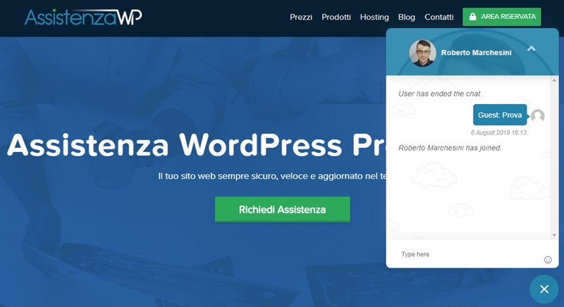 Come inserire live chat sito WordPress-Step13