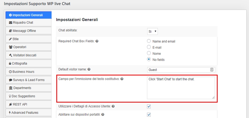 Come inserire live chat sito WordPress-Step8