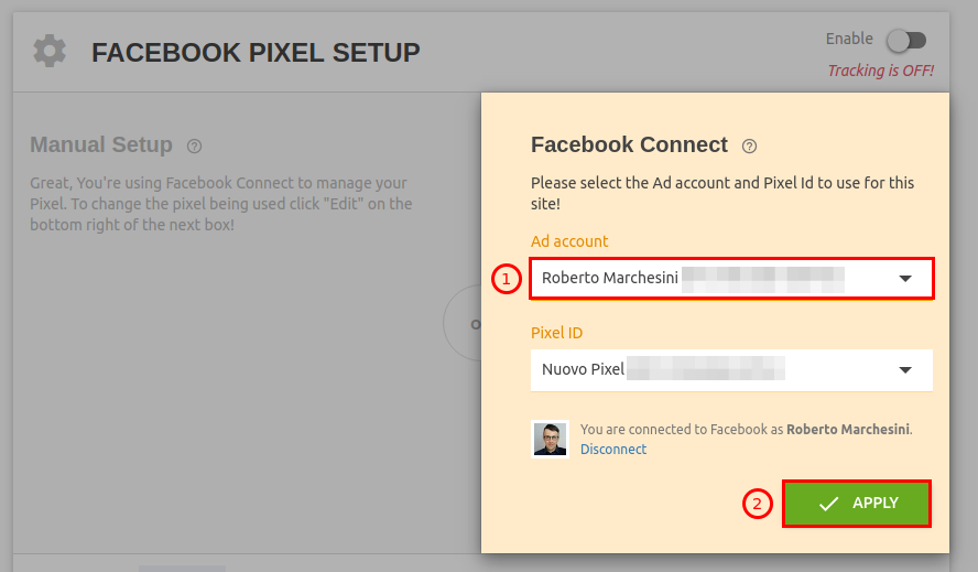 Come inserire pixel Facebook su WordPress-Step3