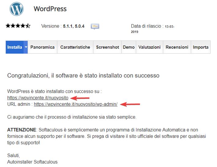 Come installare WordPress sottocartella-Step8