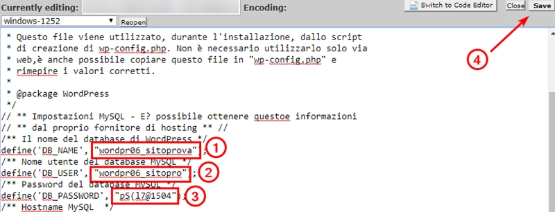 Come risolvere errore connessione database WordPress-Step8