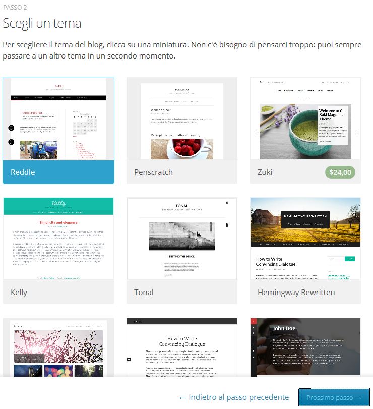 Come creare un blog gratis - Passaggio 5