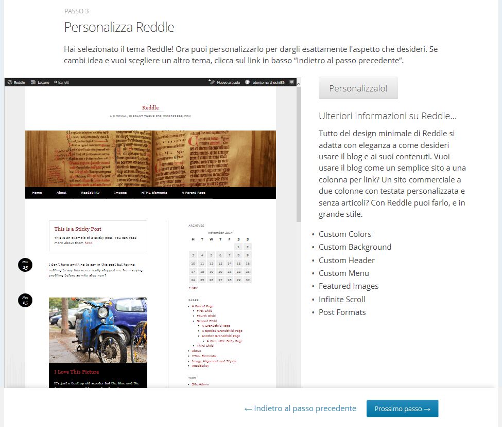 Come creare un blog gratis - Passaggio 6