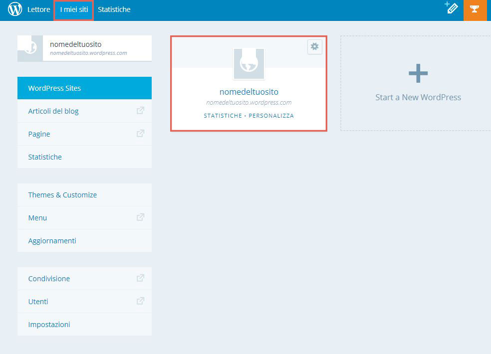 Come creare un blog gratis - Passaggio 8