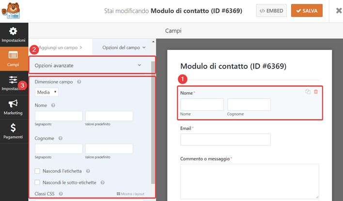 WPForms-come creare moduli contatto-Step5
